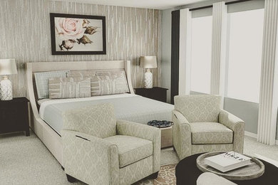 Bedroom - contemporary bedroom idea in Chicago