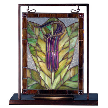9.5W X 10.5H Jack-in-the-Pulpit Lighted Mini Tabletop Window