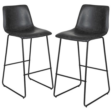 Flash Furniture Pack of 2, 30" Barstools, Gray