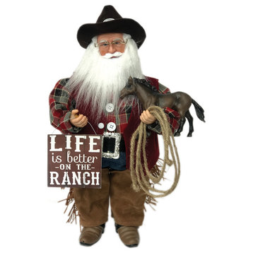 15" Life is Better on the Ranch Claus
