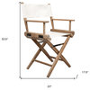 Brown and Ivory And Brown Solid Wood Director Chair