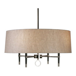 Jonathan Adler Ventana Single Tier Chandelier Nickel - Chandeliers