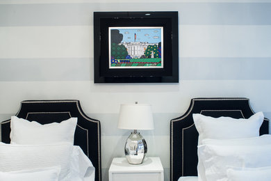Example of a trendy bedroom design in Miami
