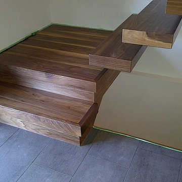 Walnut Cantilevered and Glass