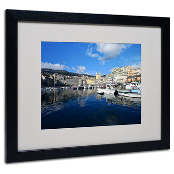 'Bastia-Corsica' Matted Framed Canvas Art by Philippe Sainte-Laudy