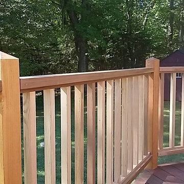Mahogany Deck with Cedar Railings