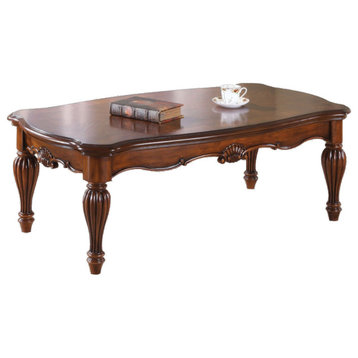 Acme Coffee Table in Cherry Finish 10290