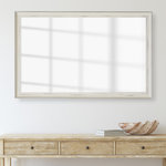 Frame My Mirror - Warren White Framed Mirror, 28" X 60" - Versatility is the hallmark of the Warren framed mirror. The steep slope of the frame surface puts it in the contemporary frame category, but the subtly antiqued finish offers rustic appeal.