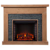 Adalyn Electric Fireplace With Faux Stone Surround