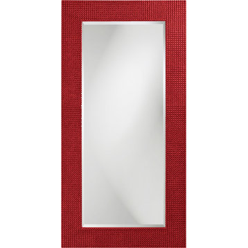 Howard Elliott Lancelot Tall Leaf Mirror, Red