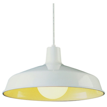 Sherman 1 Light Pendant, White