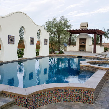 Decorated Pool and Spa