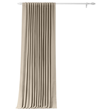 Classic Taupe Extra Wide Room Darkening Curtain, Single Panel, 100"x108"