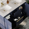 The Esconde Bathroom Vanity, Double Sink, 48", Blue, Freestanding