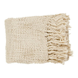 Pepita Ivory Acrylic Throw - Throws