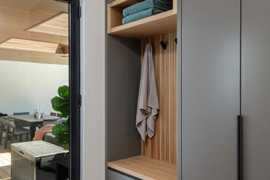 Example of a minimalist entryway design in Toronto