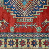 Area Rug, Hand-Knotted Tribal And Geometric Kazak 100% Wool Rug