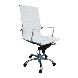 White Comfy High Back Office Chair - Home Office Accessories