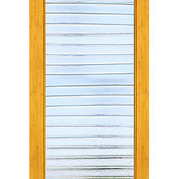 BM-34 Interior Bamboo Contemporary Deco Bars Glass Single Door - Interior Doors