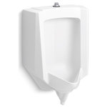 Kohler - Kohler Stanwell Blow-Out 0.5 To 1.0 Gpf Urinal With Top Spud - This new release of the Stanwell urinal features the same streamlined style and dimensions as the original but with new enhancements including a more water-efficient flush rate of 0.5 to 1.0 gpf. The inlet spud has been reduced from 1-1/4" to the industry standard 3/4". Rough-in and wall-print dimensions remain the same as the K-4972 Stanwell, and the powerful blow-out action flushes like a bowl and offers quiet performance.