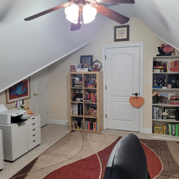 Home Office Refresh with Custom Bookshelf Styling