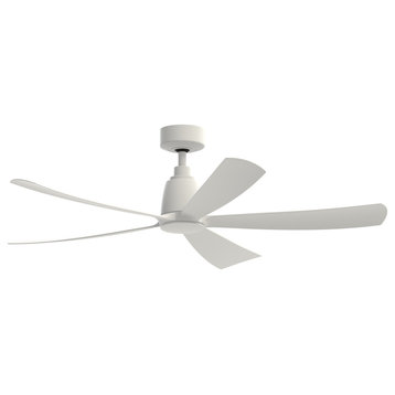 Kute5 52" Indoor/Outdoor Ceiling Fan With Matte White Blades Matte White