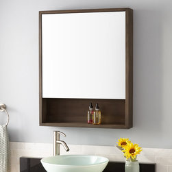 24" BASTIAN TEAK MEDICINE CABINET - RUSTIC BROWN - Medicine Cabinets