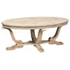 Liberty Furniture Greystone Mill Light Gray Wood Oval Cocktail Table