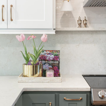 EAST COBB green and white kitchen