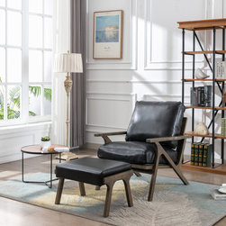 Charles Lounge Armchair (With Ottoman) - Armchairs And Accent Chairs