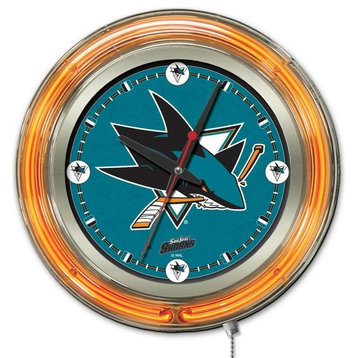San Jose Sharks Neon Clock