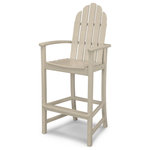 Polywood - Polywood Classic Adirondack Bar Chair, Sand - The classic Adirondack design moves to new heights with this comfortable bar height chair. POLYWOOD furniture is constructed of solid POLYWOOD lumber that's available in a variety of attractive, fade-resistant colors. It won't splinter, crack, chip, peel or rot and it never needs to be painted, stained or waterproofed. It's also designed to withstand nature's elements as well as to resist stains, corrosive substances, salt spray and other environmental stresses. Best of all, POLYWOOD furniture is made in the USA and backed by a 20-year warranty.