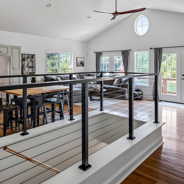 The Elegance and Utility of Muzata Black Stainless Steel Cable Railings in Villa