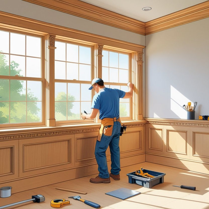 A man checking in on a window