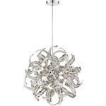 Quoizel - Quoizel Ribbons Five Light Pendant RBN2817CRC - Five Light Pendant from Ribbons collection in Crystal Chrome finish. Number of Bulbs 5. Max Wattage 40.00 . No bulbs included. Platinum by Quoizel is trendsetting and forward thinking at its finest, showcasing the Ribbon`s collection. This collection was constructed to resemble a swirling pattern that is unique and captivating. It comes in a variety of sizes and fixtures available in C-Polished Chrome/ CRC-Crystal Chrome/MN- Millenia/SG- Satin Copper and WT-Western Bronze finishes. No UL Availability at this time.