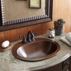 Seville 20" Drop-In Bathroom Sink in Aged Copper