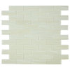 Ivory Beige 2 in X 6 in Glossy Texture Glass Cream Brick Subway Wall Tile