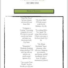 Menu Of Services