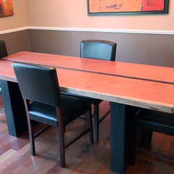 Bubinga Split Top Dining Room Table By Innovative Woodworking Co. - Dining Tables