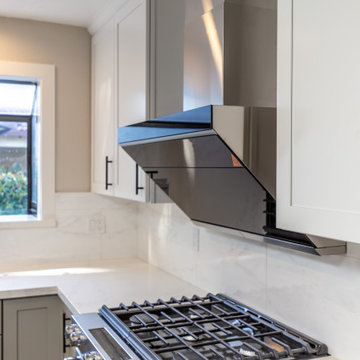 Gray Base Cabinets & White Wall cabinets