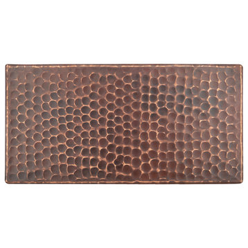 Hammered Copper Tile, 4"x8", Single