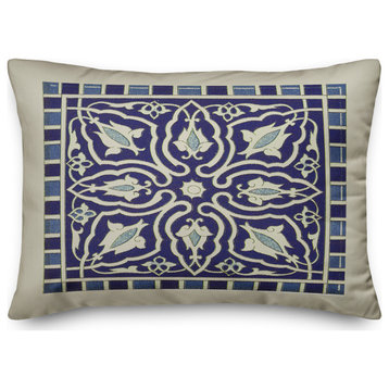 Blue Tile Bright 14x20 Spun Poly Pillow
