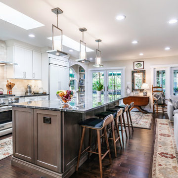 Picture Perfect Kitchen in Vienna VA with Decorative Custom Backsplash Tile