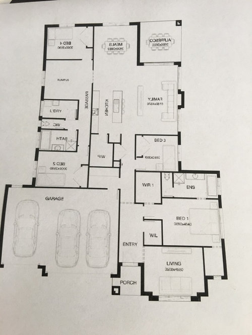 New floor plan for east facing block advice appreciated