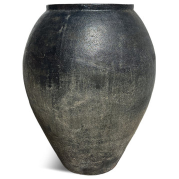 Sautern Black Earth Ware Pot