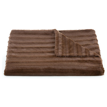 Luscious Channel Throw in Chocolate