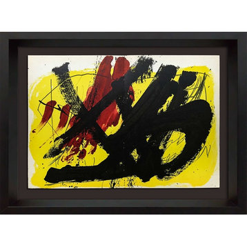 Antoni TAPIES Lithograph ORIGINAL LIMITED Ed. no.83 Double Color Lithograph