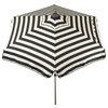 6.5 Ft Black and White Deluxe Italian Patio Umbrella