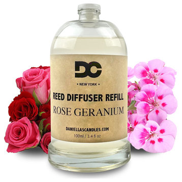 Rose Geranium Reed Diffuser Refill Oil 3.4oz/100mL