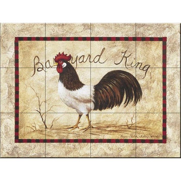 Tile Mural, Barnyard King by Peggy Thatch Sibley